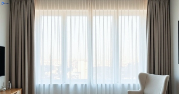 Freshly steam cleaned curtains in coorparoo QLD